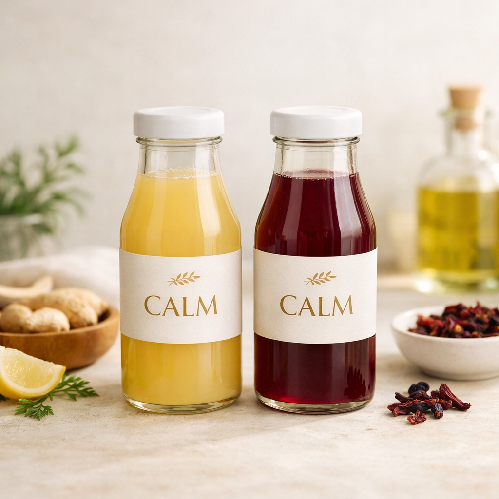 Les jus artisanaux CALM – pressés à la main avec soin
