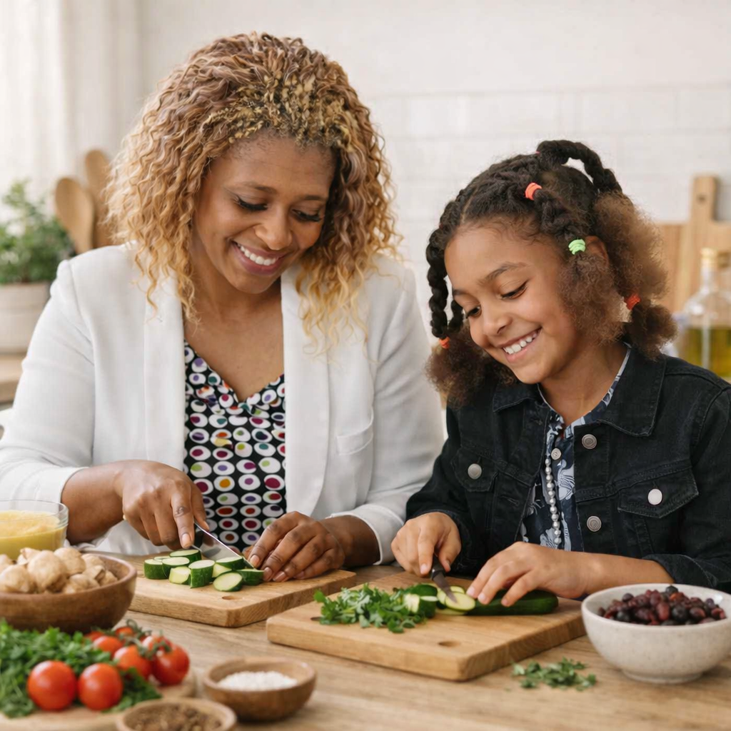 Blanche et Mahala – cuisine en famille chez CALM